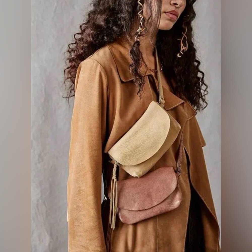 We The Free Beige Crossbody Bag Free People